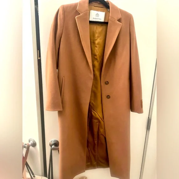 Babaton estate coat virgin wool desert sand 2xs - Picture 2 of 6